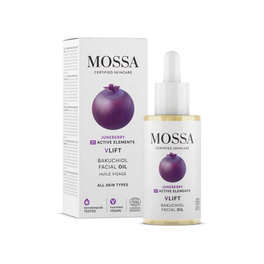 MOSSA V-LIFT Bakuchiol Facial Oil – Óleo Facial Natural Anti-Idade com Bakuchiol & Frutos Vermelhos