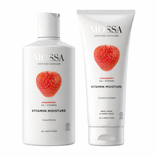 MOSSA Vitamin Moisture Duo — Shampoo 300ml + Conditioner 200ml (Strawberry)